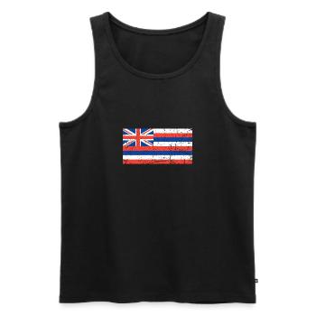 Drapeau hawaïen - Débardeur bio Premium Homme - noir - Devant - Michal (187cm)