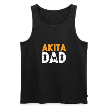 Akita Inu américain - Débardeur bio Premium Homme - noir - Devant - Michal (187cm)