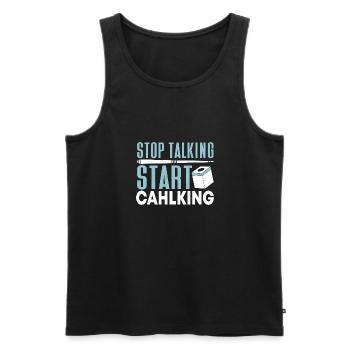Snooker Pool Billiards - Men's Premium Organic Tank Top - black - Front - AI Model Male 178 light (178cm)