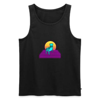 Pinball Machine Retro Vintage Arcade Spiel Liebhab - Männer Premium Bio Tank Top - Schwarz - Vorne - Michal (187cm)