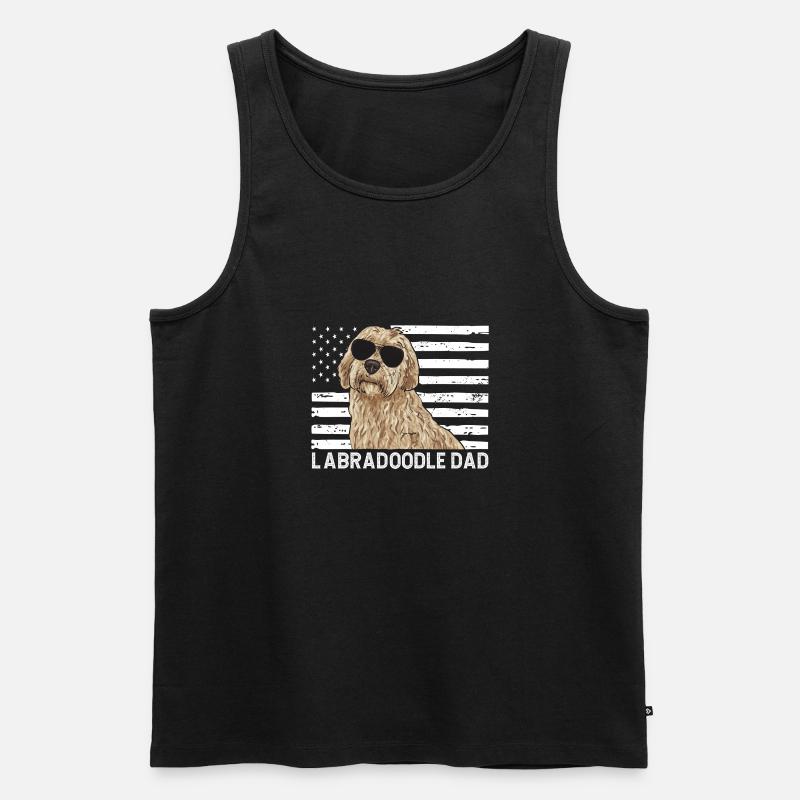 Labradoodle Hund - Männer Premium Bio Tank Top - Schwarz