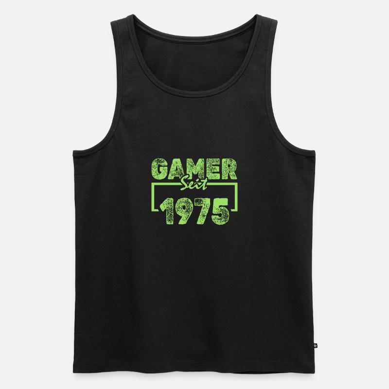 Nerd 1975 - Männer Premium Bio Tank Top - Schwarz