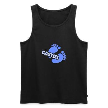 Footprint Baby Birth Castiel - Men's Premium Organic Tank Top - black - Front - AI Model Male 178 light (178cm)