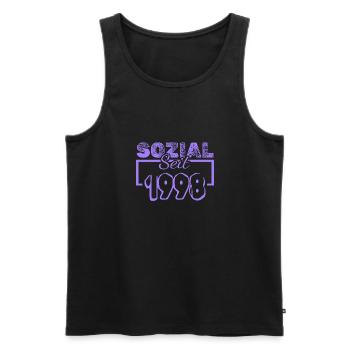 Jahr 1998 - Männer Premium Bio Tank Top - Schwarz - Vorne - Michal (187cm)