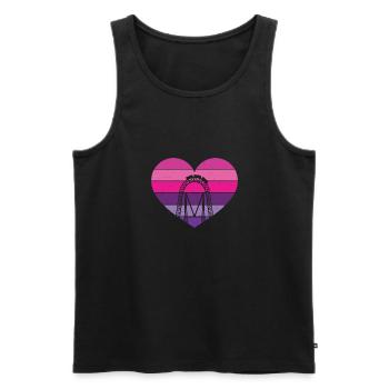 Roller Coaster Vintage Heart Theme Park Vacances - Débardeur bio Premium Homme - noir - Devant - AI Model Male 178 light (178cm)