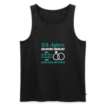 Hochzeitstag Jubiläum Verheiratet Ehe Ehemann - Männer Premium Bio Tank Top - Schwarz - Vorne - Michal (187cm)