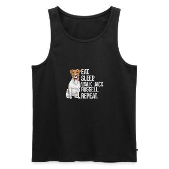 Jack Russell Terrier - Männer Premium Bio Tank Top - Schwarz - Vorne - Michal (187cm)