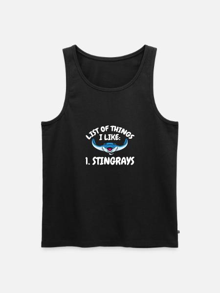 Stachelrochen Mantarochen Ozean Rochen - Männer Premium Bio Tank Top - Schwarz