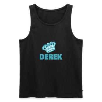 Crown Derek - Men's Premium Organic Tank Top - black - Front - AI Model Male 178 light (178cm)