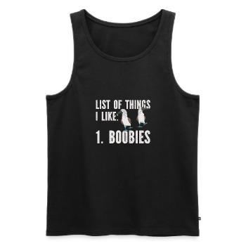 Blue-footed Booby Seabird Blue-footed Booby Seabird - Men's Premium Organic Tank Top - black - Front - AI Model Male 178 light (178cm)