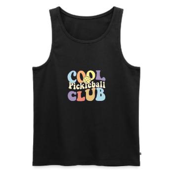 Cool Pickleball Club Dink Squad Pickleball Player - Men's Premium Organic Tank Top - black - Front - AI Model Male 178 light (178cm)