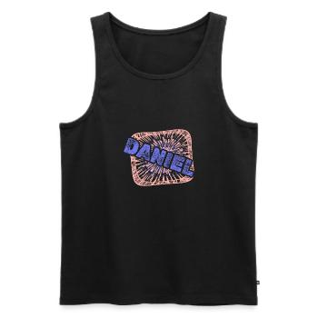 Daniel - Männer Premium Bio Tank Top - Schwarz - Vorne - AI Model Male 178 light (178cm)