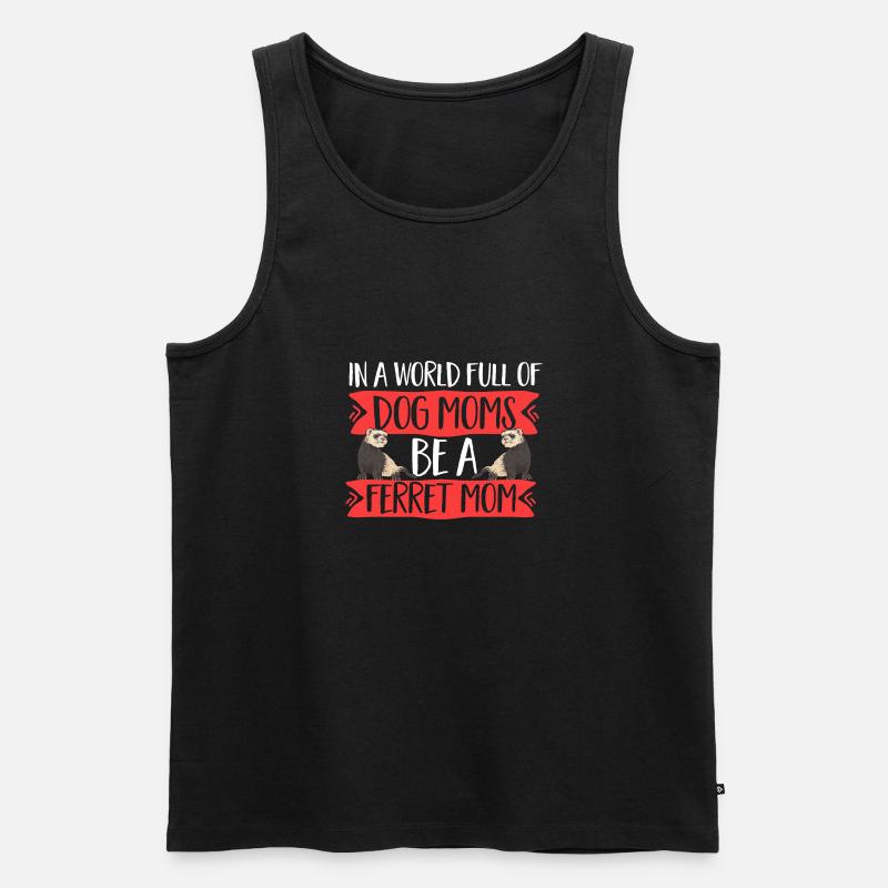Frettchen Besitzer Frettchen - Männer Premium Bio Tank Top - Schwarz