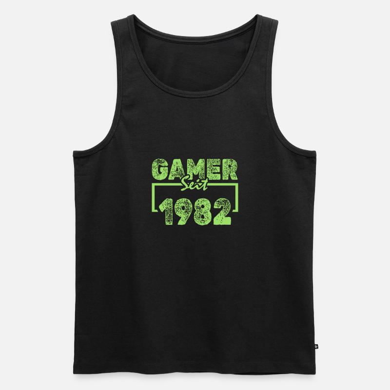 1982 - Männer Premium Bio Tank Top - Schwarz