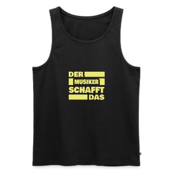 Arbeit Musiker - Männer Premium Bio Tank Top - Schwarz - Vorne - Michal (187cm)