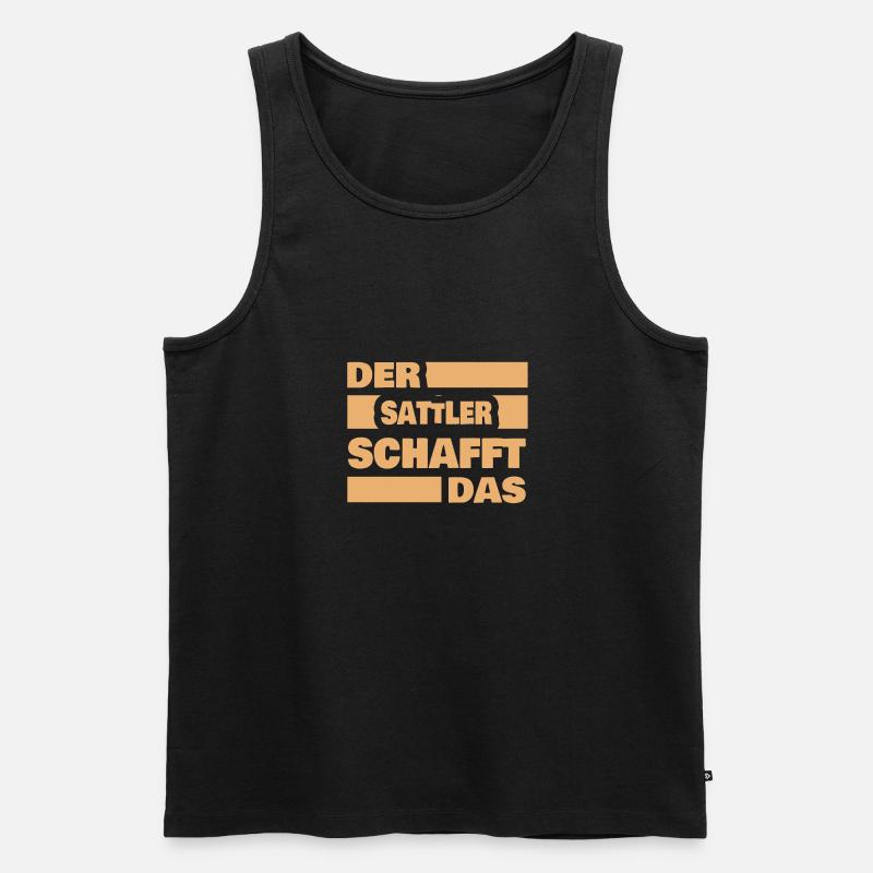 Sattler als Arbeit - Männer Premium Bio Tank Top - Schwarz