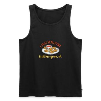 Krabben Rangoon Crab Rangoon - Men's Premium Organic Tank Top - black - Front - Michal (187cm)