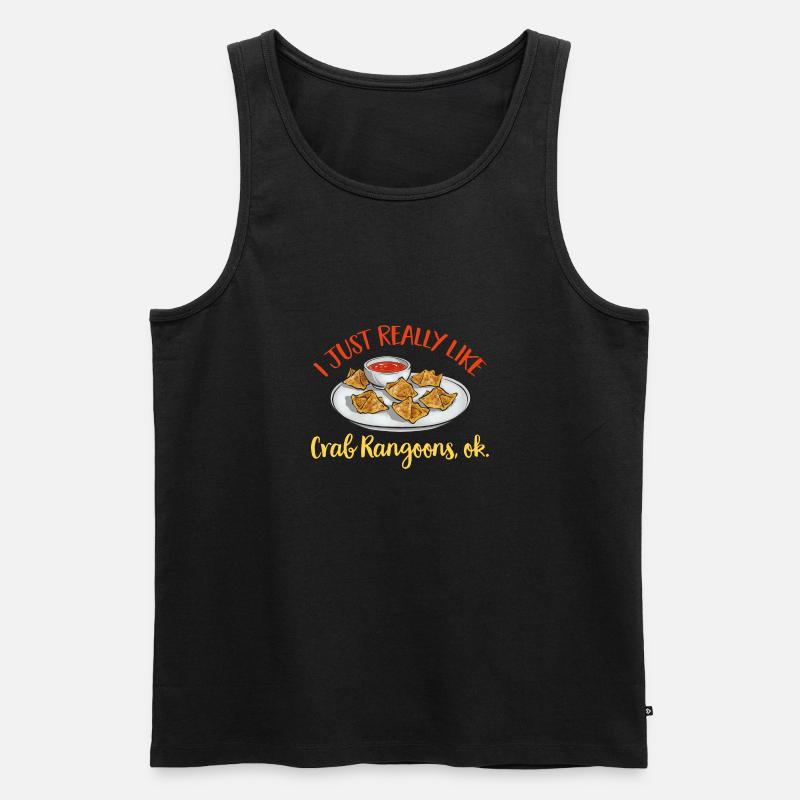 Krabben Rangoon Crab Rangoon - Männer Premium Bio Tank Top - Schwarz