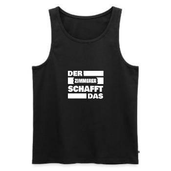 Work Carpenter - Men's Premium Organic Tank Top - black - Front - Michal (187cm)