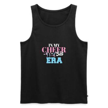 In My Cheer Sis Era Cheering Dance Member Proud - Men's Premium Organic Tank Top - black - Front - AI Model Male 178 light (178cm)