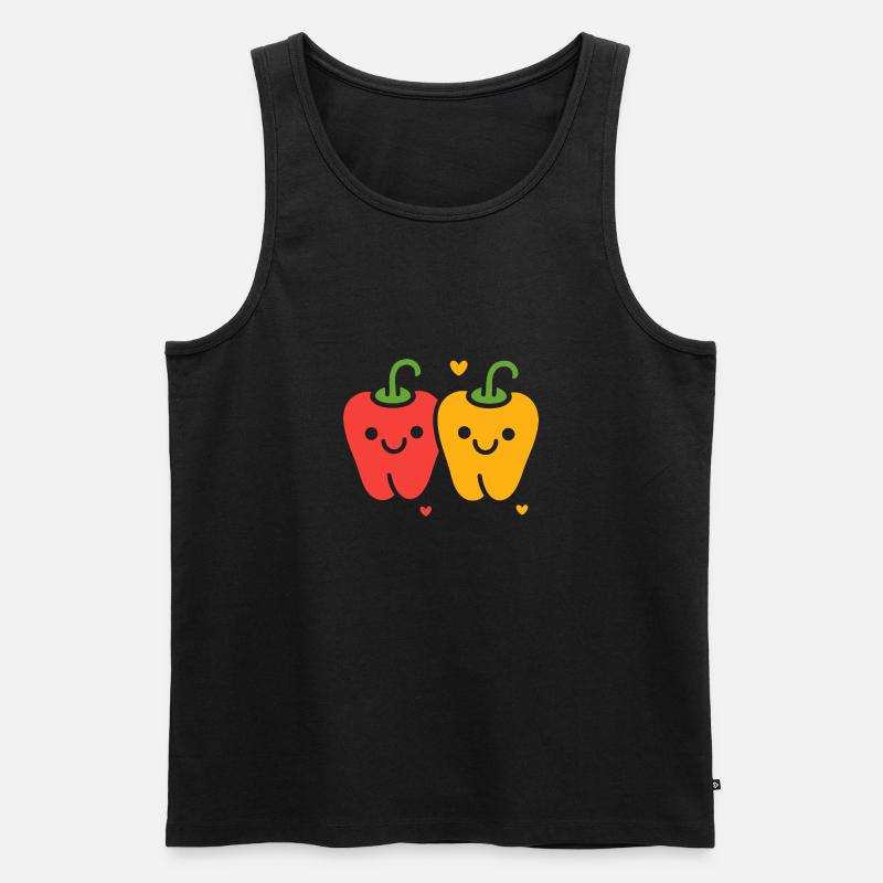 Pfeffer - Männer Premium Bio Tank Top - Schwarz