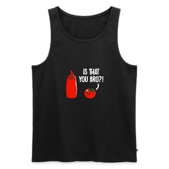 Ketchup Ketchup à la tomate - Débardeur bio Premium Homme - noir - Devant - Michal (187cm)