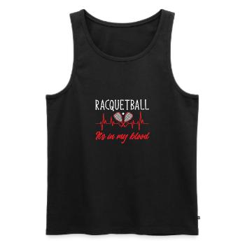 Racquetball Player Racquetball - Men's Premium Organic Tank Top - black - Front - Michal (187cm)