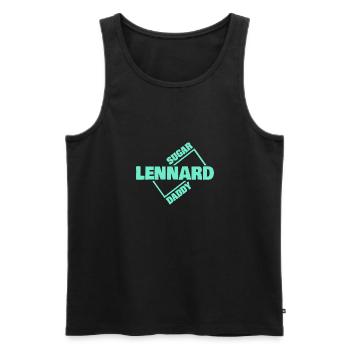 Gift for Lennard - Men's Premium Organic Tank Top - black - Front - Michal (187cm)