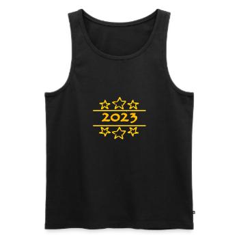 Sterne 2023 - Männer Premium Bio Tank Top - Schwarz - Vorne - Michal (187cm)