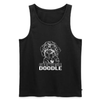 DOODLE Life is better Hunde Sort Wilsigns - Débardeur bio Premium Homme - noir - Devant - Michal (187cm)
