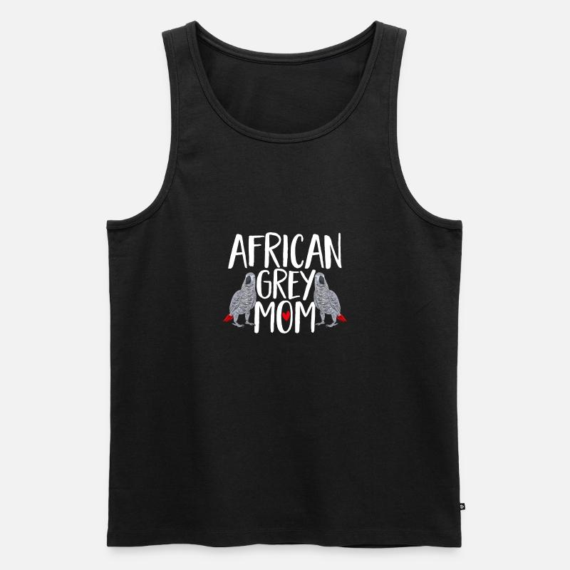 Graupapagei African Grey Parrot Papagei - Männer Premium Bio Tank Top - Schwarz