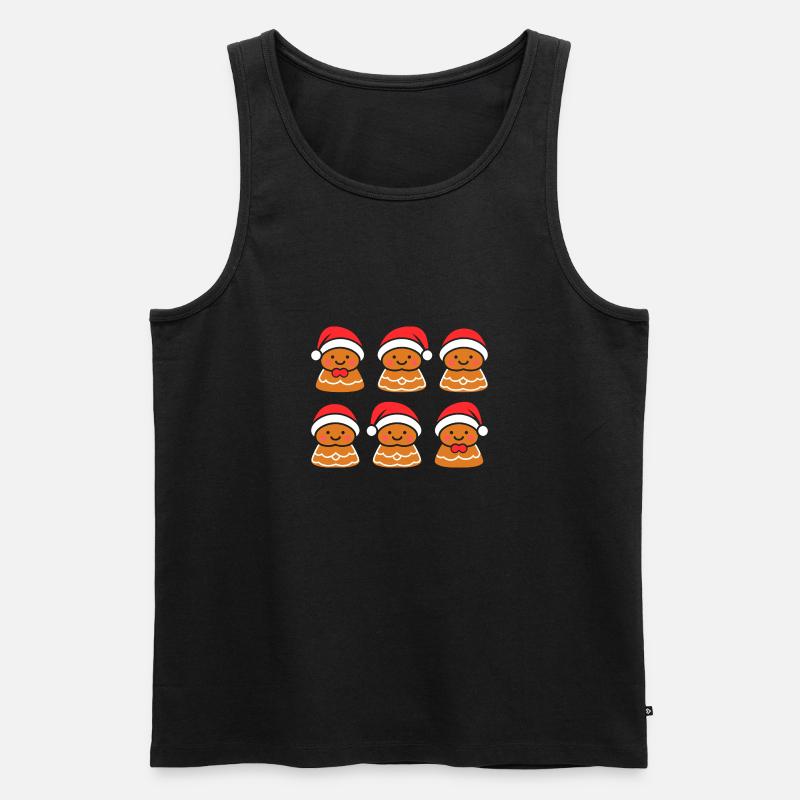 Lebkuchenmann - Männer Premium Bio Tank Top - Schwarz