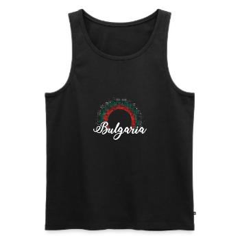 Bulgaria Origin Flag Balkans Sofia Travel - Men's Premium Organic Tank Top - black - Front - Michal (187cm)