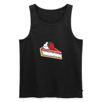 Tarte aux fraises - Débardeur bio Premium Homme - noir - Devant - Michal (187cm)