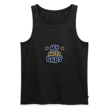 Anita als Vorname - Männer Premium Bio Tank Top - Schwarz - Vorne - Michal (187cm)