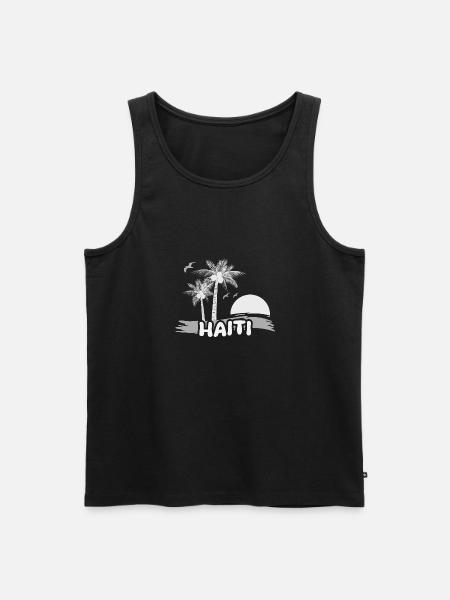 Haiti - Men's Premium Organic Tank Top - black