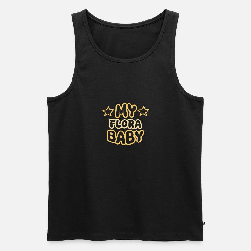 Geburt Flora - Männer Premium Bio Tank Top - Schwarz