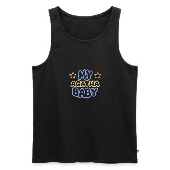 Geschenk für Agatha - Männer Premium Bio Tank Top - Schwarz - Vorne - AI Model Male 178 light (178cm)
