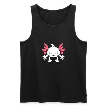 Axolotl - Männer Premium Bio Tank Top - Schwarz - Vorne - Michal (187cm)