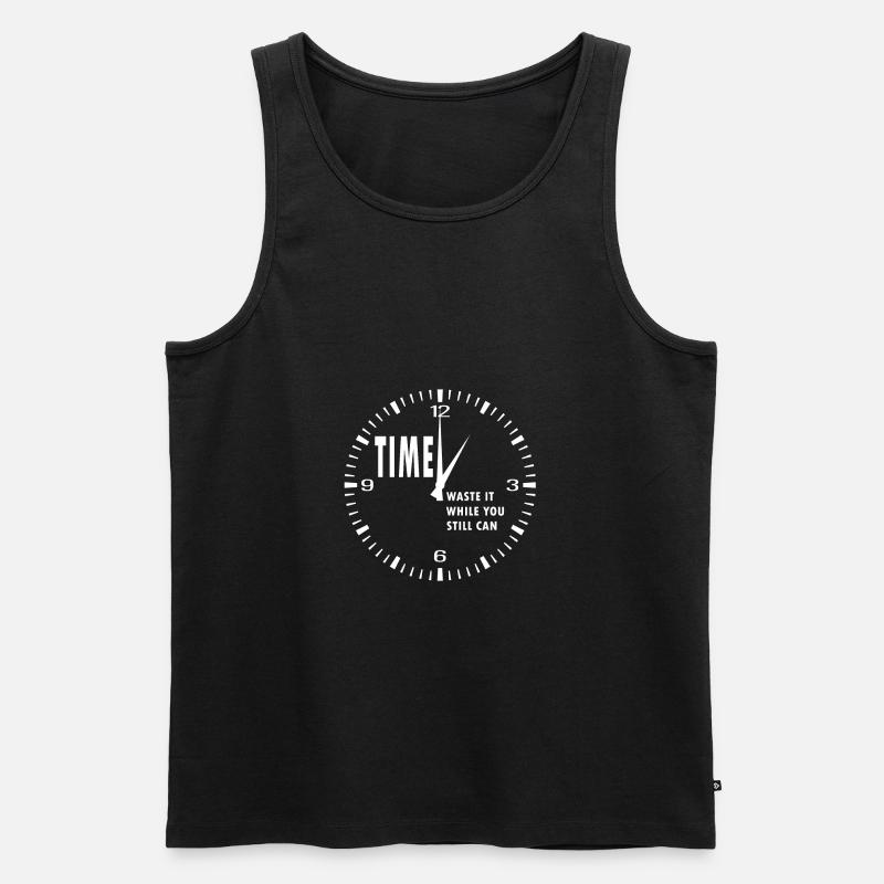 Zeit - Männer Premium Bio Tank Top - Schwarz