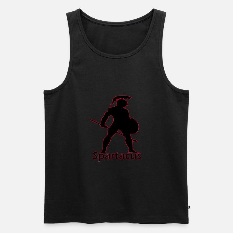 Spartacus - Männer Premium Bio Tank Top - Schwarz