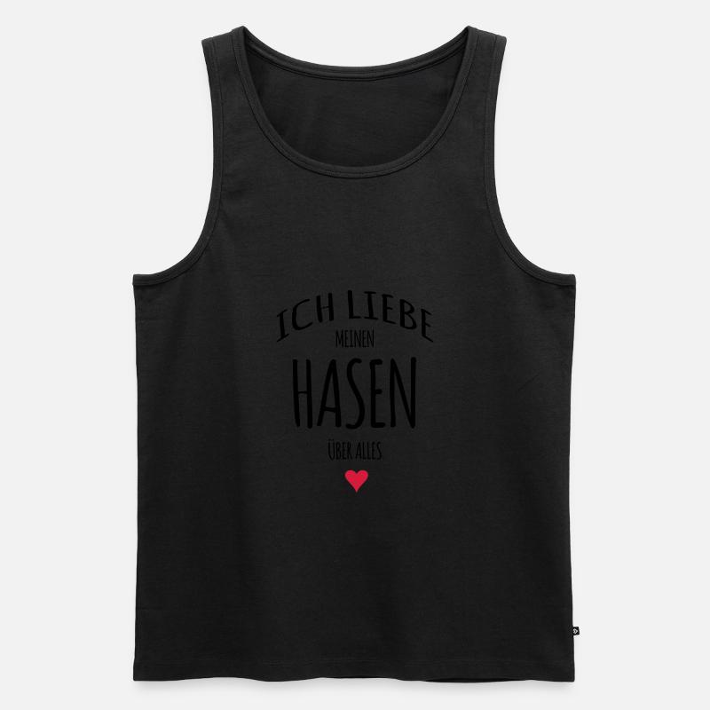 Ich liebe Hasen Häschen Geschenke - Männer Premium Bio Tank Top - Schwarz