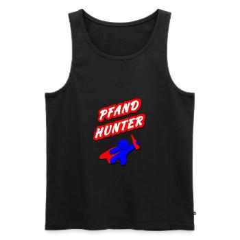 Pfandhunter Pfand Hunter Flaschenpfand Flaschenbob - Männer Premium Bio Tank Top - Schwarz - Vorne - Michal (187cm)