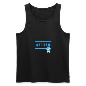 Kapitänsprüfung bestanden - Geschenk für Kapitäne - Männer Premium Bio Tank Top - Schwarz - Vorne - AI Model Male 178 light (178cm)