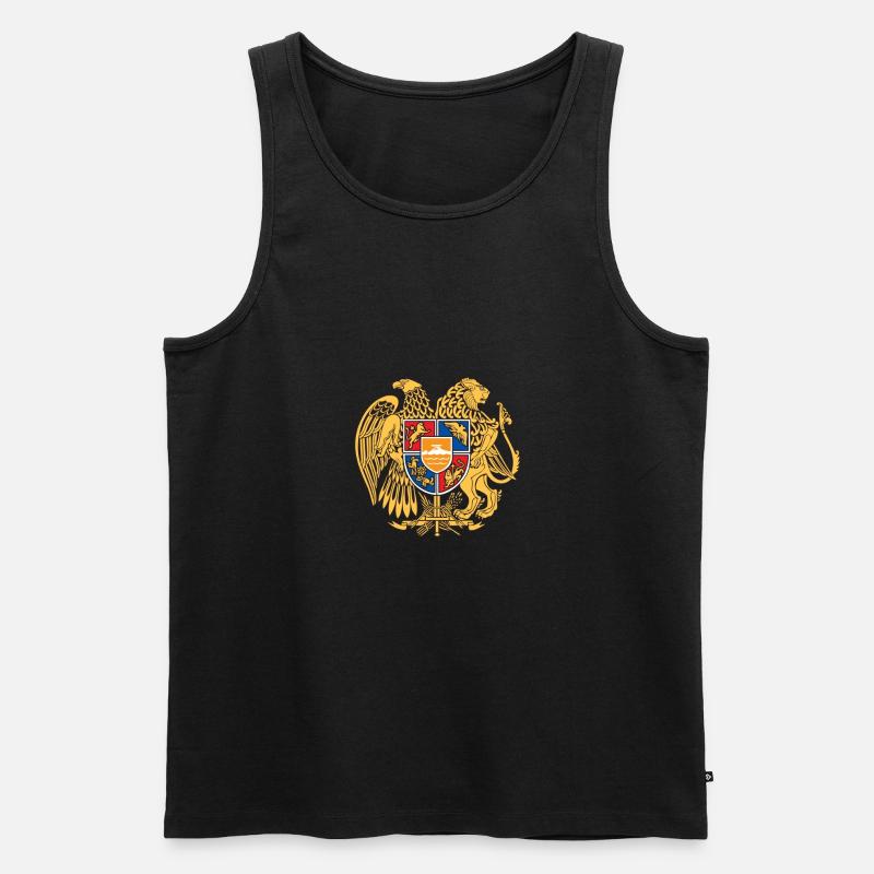 Wappen Armeniens - Männer Premium Bio Tank Top - Schwarz