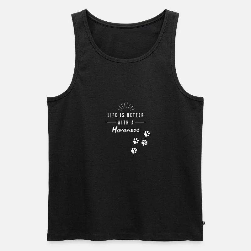 Havanese - Männer Premium Bio Tank Top - Schwarz