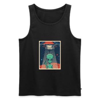 Vintage 1 - Männer Premium Bio Tank Top - Schwarz - Vorne - Michal (187cm)