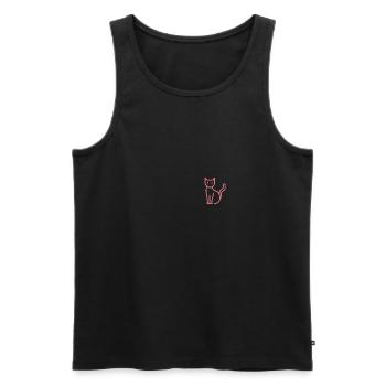 Monde des chats - Débardeur bio Premium Homme - noir - Devant - AI Model Male 178 light (178cm)