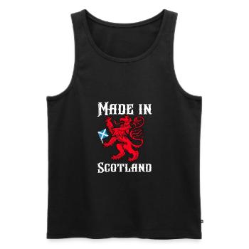 Made in Scotland - Männer Premium Bio Tank Top - Schwarz - Vorne - AI Model Male 178 light (178cm)