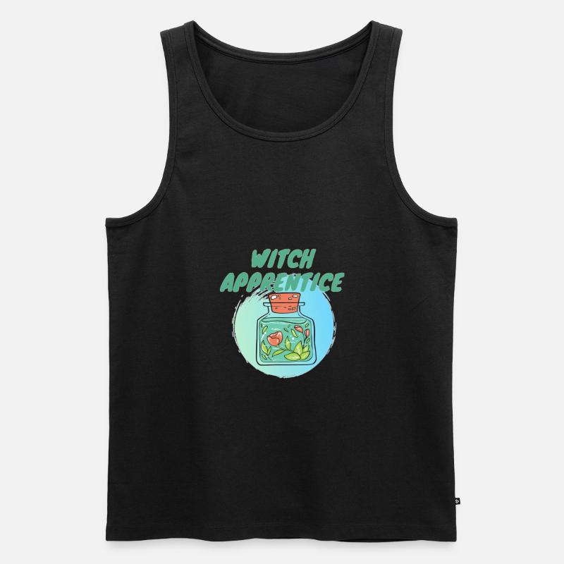 witch apprentice grün - Männer Premium Bio Tank Top - Schwarz